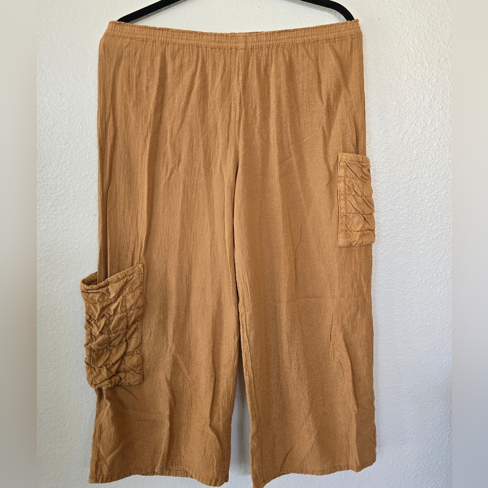 Oh My Gauze! Tan Cropped Pants
